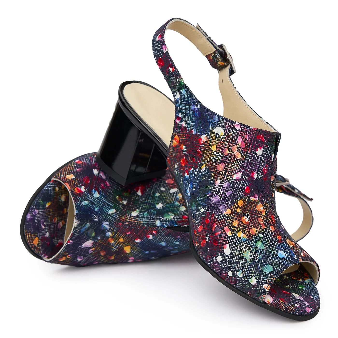Sandale elegante din piele naturala multicolora 5782 - Image 4