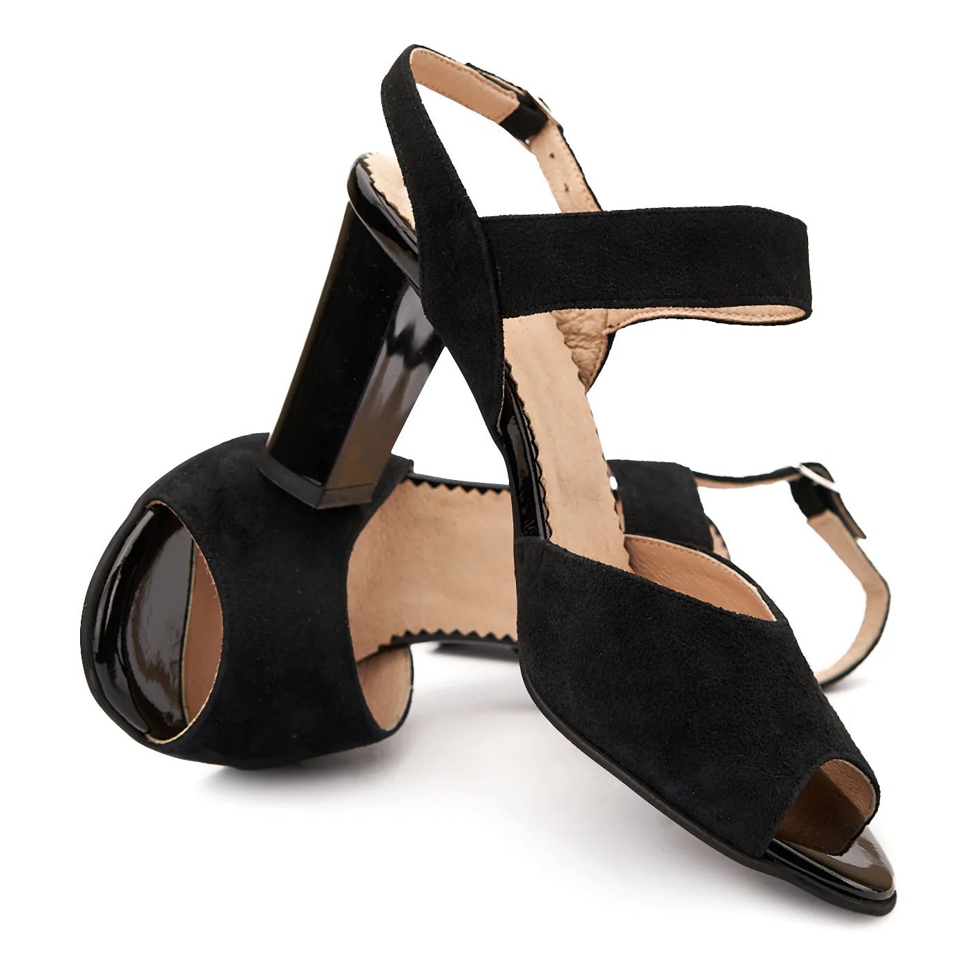 Sandale elegante din piele naturala neagra 5065 - Image 4