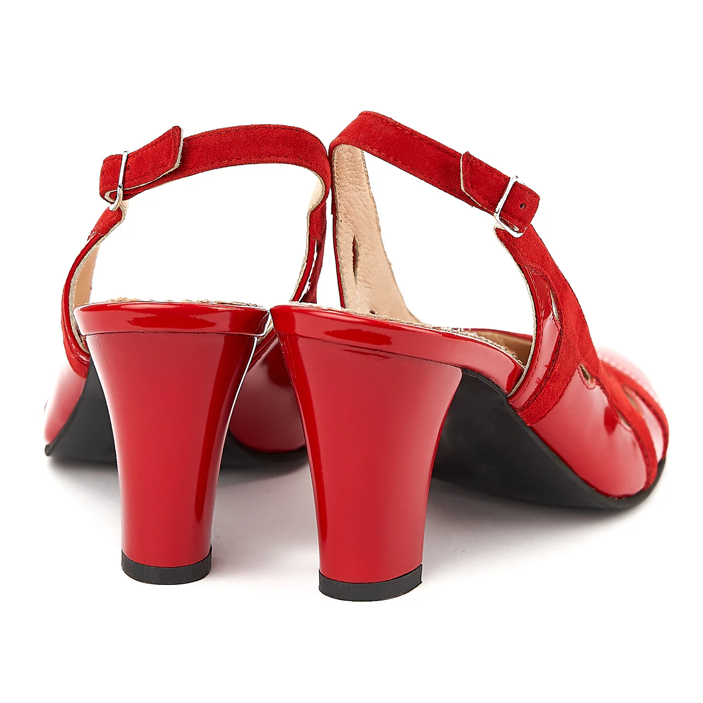 Sandale elegante din piele naturala rosie 5004 - Image 2