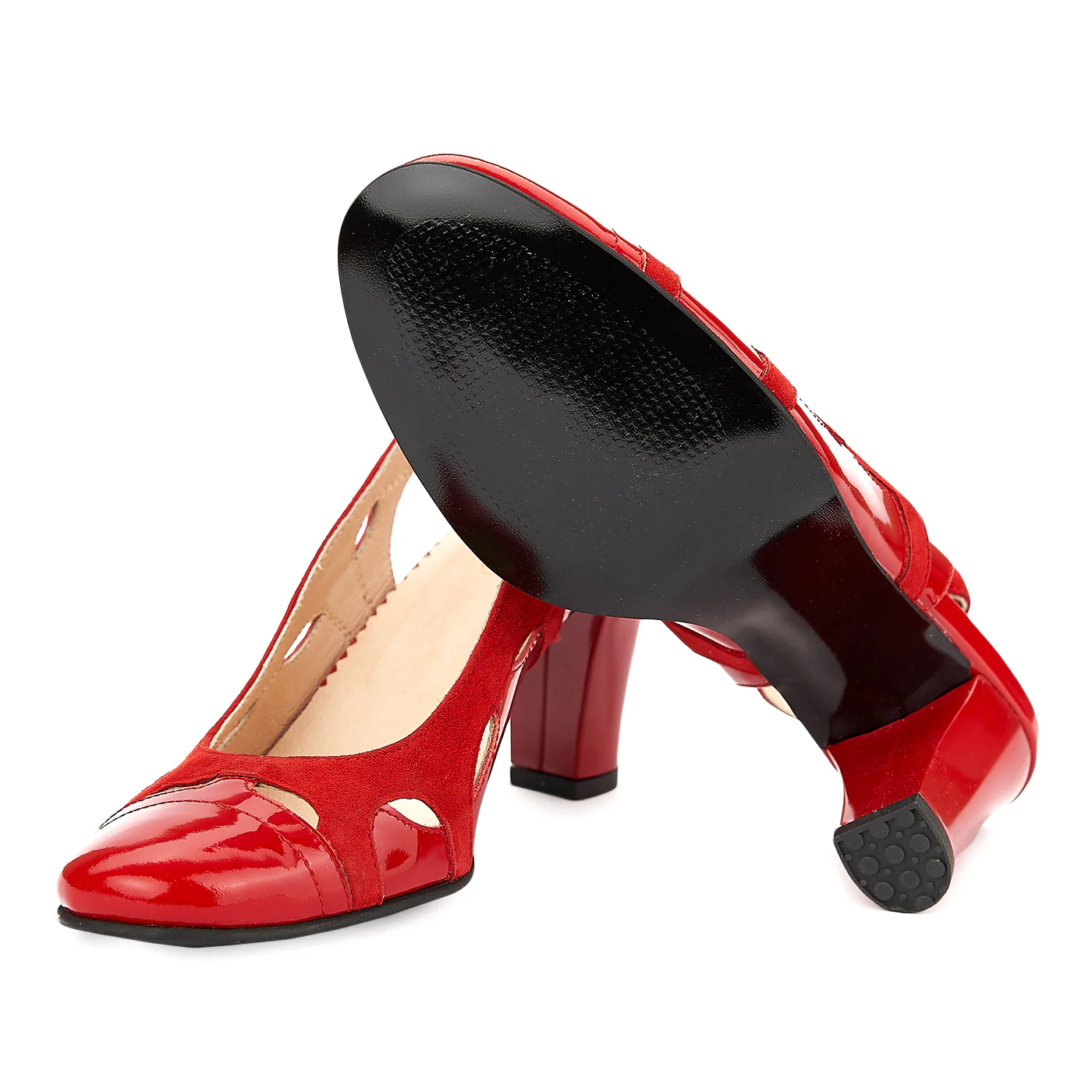 Sandale elegante din piele naturala rosie 5004 - Image 3