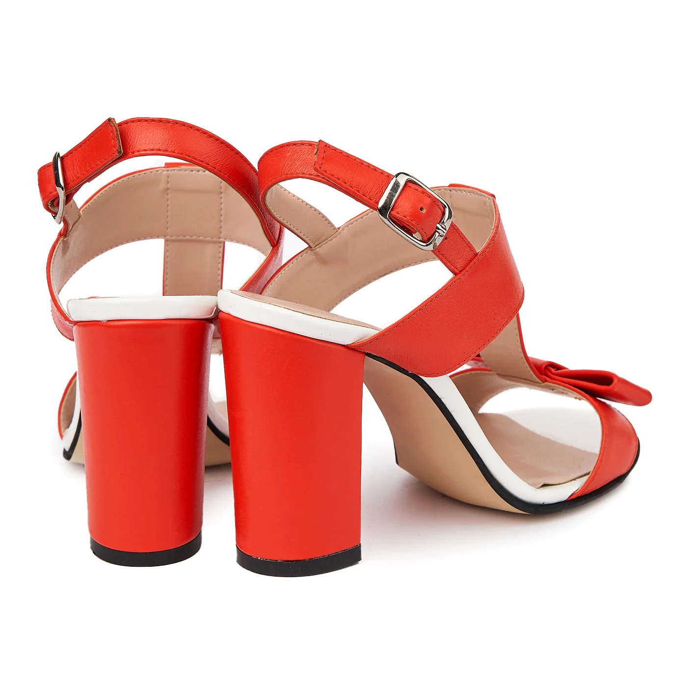 Sandale elegante din piele naturala rosie 5639 - Image 2
