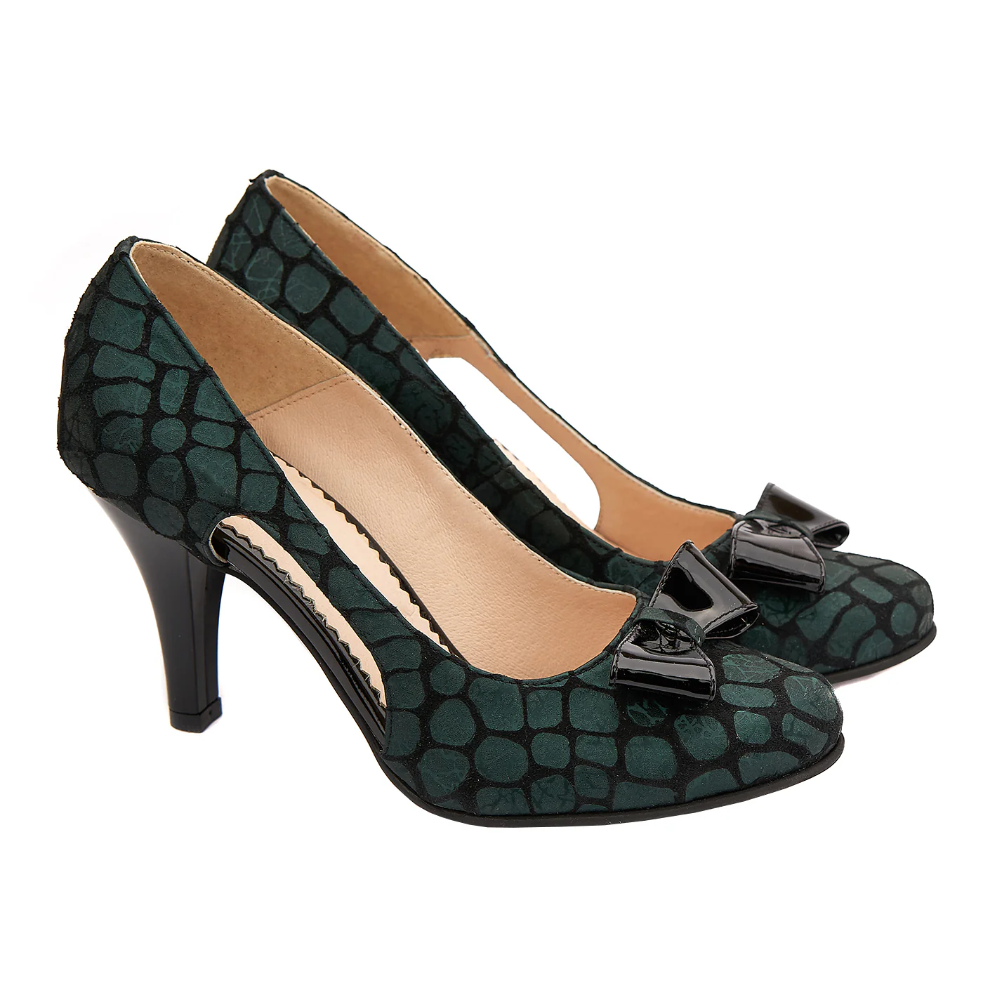 Pantofi dama eleganti din piele naturala verde 5208 - Image 2