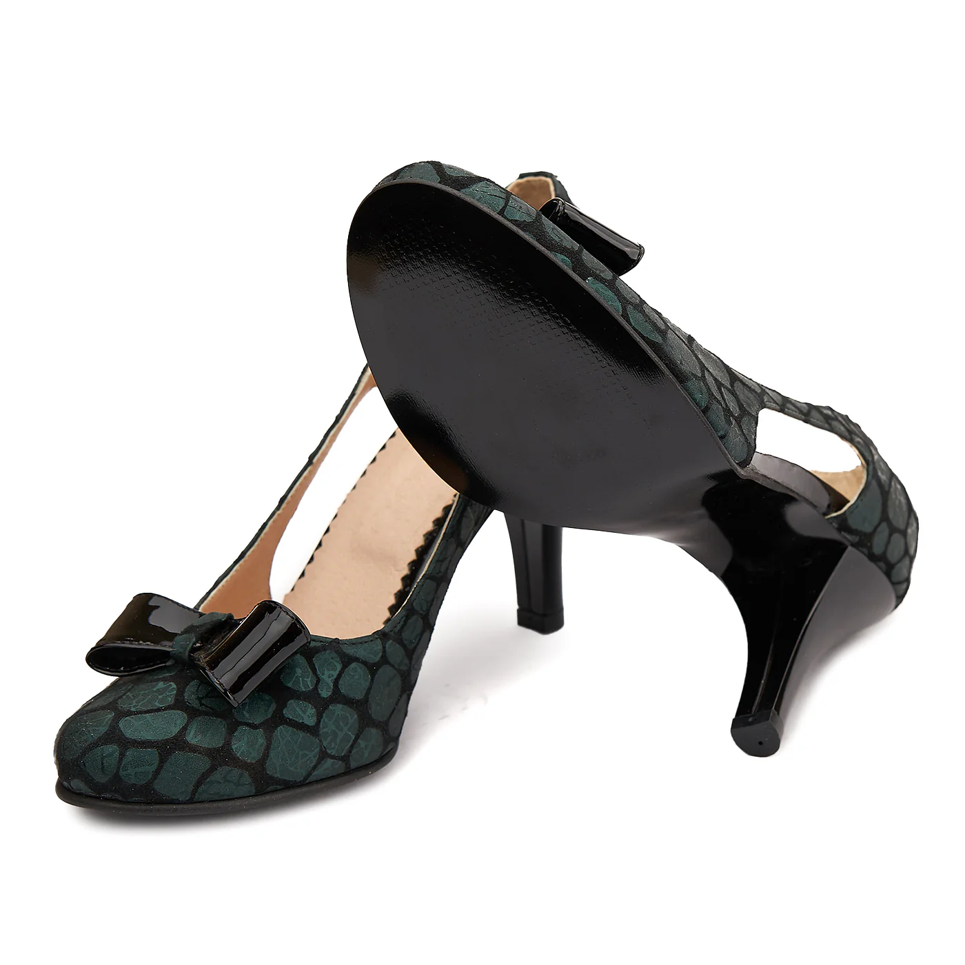 Pantofi dama eleganti din piele naturala verde 5208 - Image 4